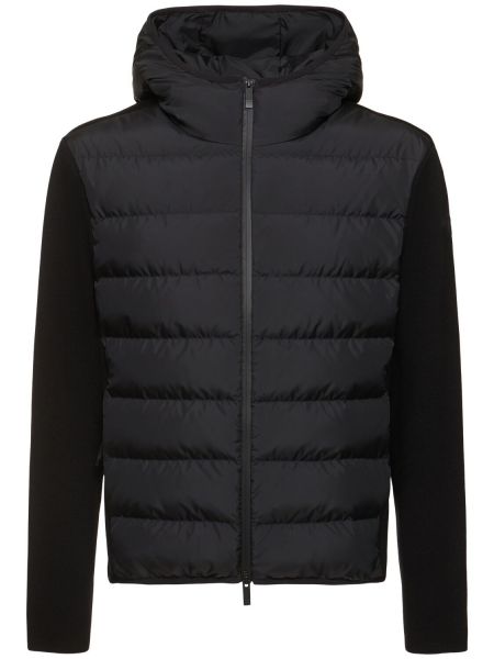 Dun strikket cardigan i uld Moncler sort