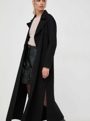 Vlněný kabát Marella černý