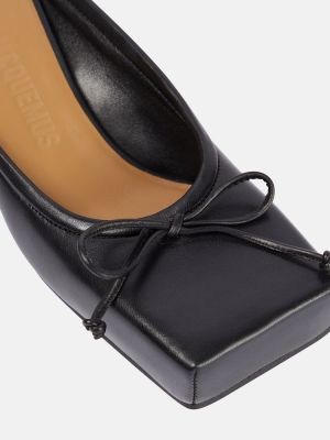 Papuci tip mules din piele Jacquemus negru