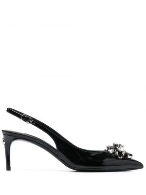 Krystaller slingback stropper pumper Dolce & Gabbana svart