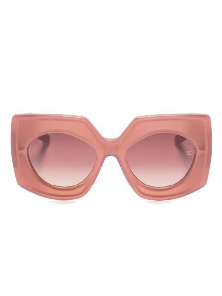 Okulary przeciwsłoneczne oversize Valentino Eyewear różowe