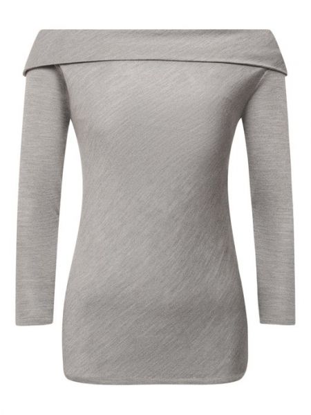 Шелковый пуловер Ralph Lauren серый