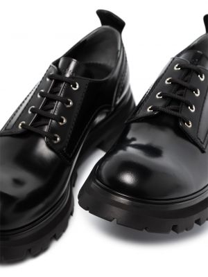 Nėriniuotos iš natūralios odos oksfordo batai su raišteliais Alexander Mcqueen juoda