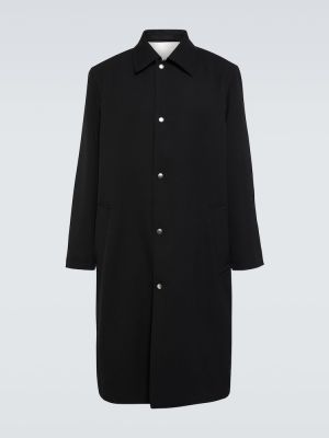 Oversized vlněný kabát Jil Sander černý