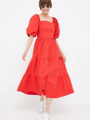 Midi haljina Dkny crvena