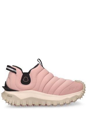 Sneakerși din nailon de puf Moncler roz