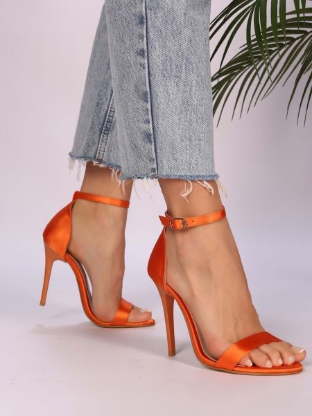 Satenske cipele Shoeberry narančasta