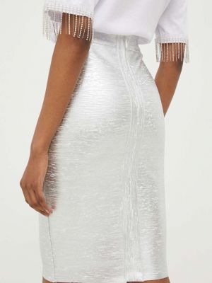 Mini sukně Answear Lab stříbrné