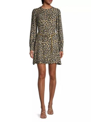 Леопардовое платье мини Michael Michael Kors