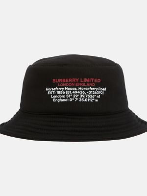 Bavlněný klobouk jersey Burberry černý