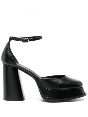 Pantofi cu toc din piele Roberto Festa negru