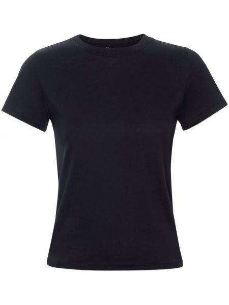 Bavlnené tričko s okrúhlym výstrihom Frame čierna