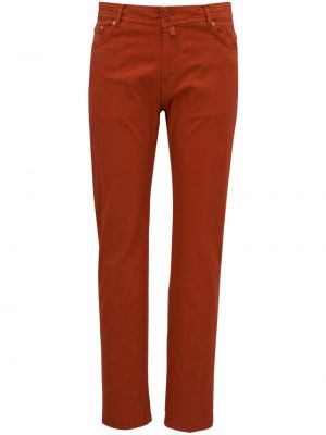 Ravne hlače Kiton oranžna
