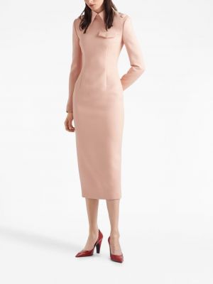 Vilnas midi kleita Prada rozā