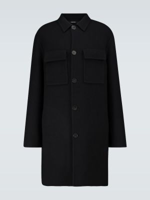 Vlnený kabát Oamc čierna