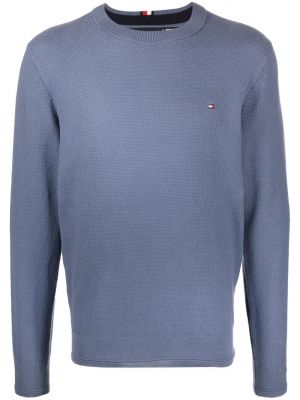 Sweatshirt aus baumwoll mit rundem ausschnitt Tommy Hilfiger blau