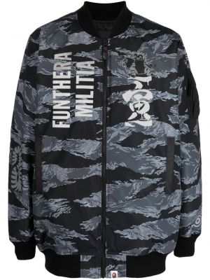 Kamuflažna bomber jakna s potiskom s tigrastim vzorcem A Bathing Ape®