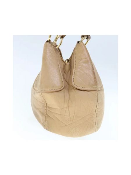 Bolsa de hombro de cuero Miu Miu Pre-owned beige