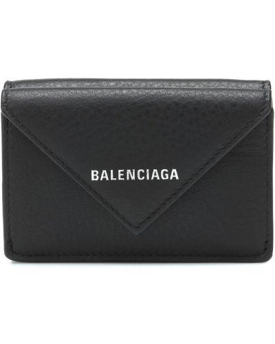 Usnjena denarnica Balenciaga črna