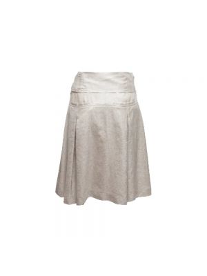 Falda de lino Issey Miyake Pre-owned gris