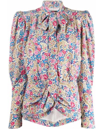 Camisa de seda de flores con estampado Isabel Marant