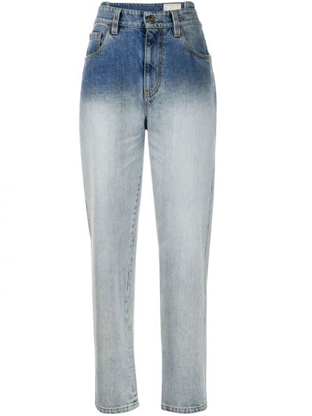 Straight leg jeans a vita bassa Brunello Cucinelli blu