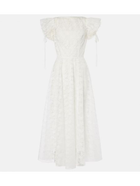 Blonder floral silke dress Rodarte hvit