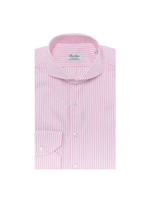 Hemd mit print mit fischgrätmuster Stenströms pink