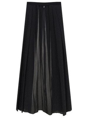 Черная шелковая длинная юбка Daniele Carlotta