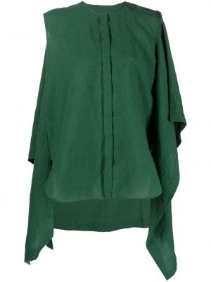 Блузка без рукавов с драпировкой Uma Wang, зеленая