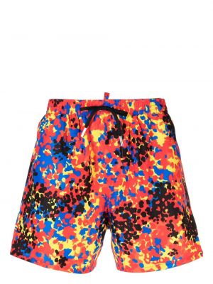 Shorts mit print mit camouflage-print Dsquared2 rot