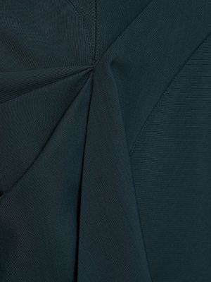 Drapované asymetrické mini šaty Mugler zelené