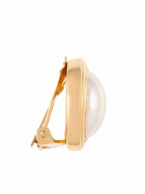 Pendientes con perlas Christian Dior dorado