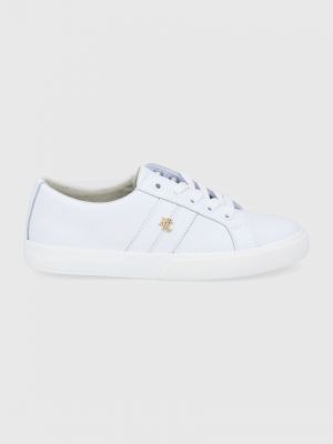 Kožne cipele Lauren Ralph Lauren bijela