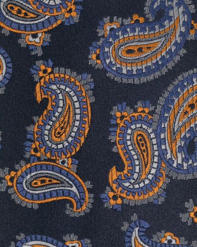 Corbata de cachemir con estampado de cachemira Kiton azul