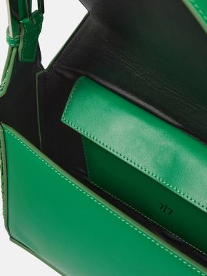 Кожени чанта за ръка The Attico зелено