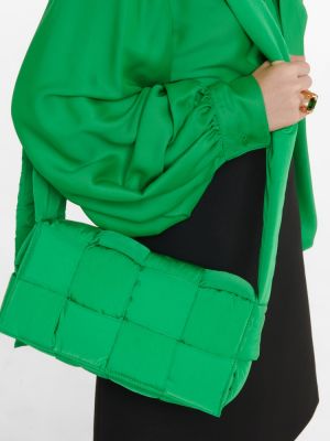 Crossbody táska Bottega Veneta zöld