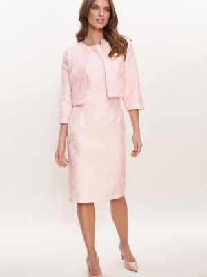 Розовое жаккард платье Gina Bacconi