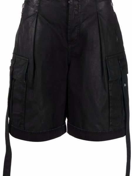 Overdimensjonert jeans-shorts Balmain svart