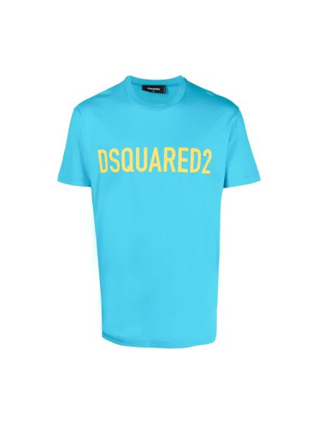 Koszulka bawełniana Dsquared2 niebieska