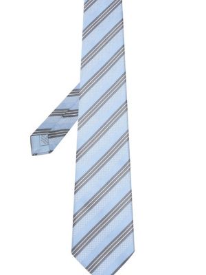 Шелковый галстук Brioni голубой
