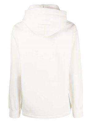 Bluza z kapturem z dżerseju Calvin Klein Jeans biała