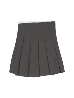 Mini falda con bordado Low Classic gris