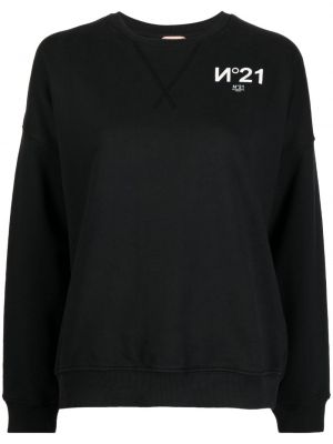 Bluza bawełniana z nadrukiem N°21 czarna