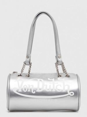 Сумка шоппер Von Dutch серебряная