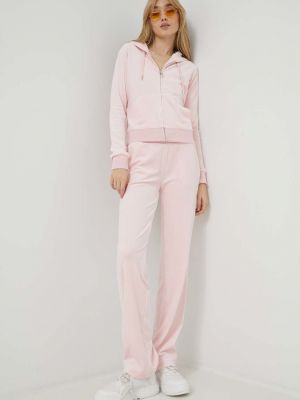Juicy Couture melegítőnadrág Del Ray Diamante rózsaszín, női, nyomott mintás