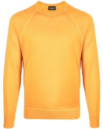 Jersey de tela jersey de cuello redondo Drumohr naranja