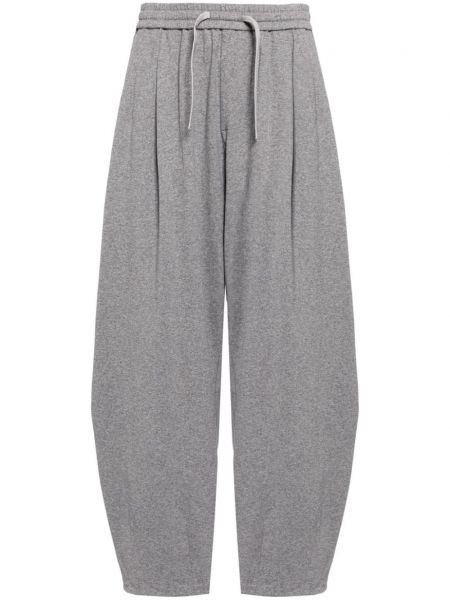 Plisované bavlněné kalhoty Croquis šedé