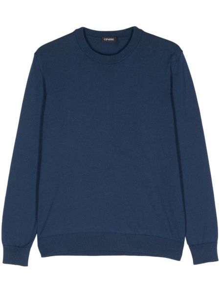 Kokvilnas garš džemperis Cenere Gb zils