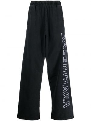 Спортни панталони с принт Balenciaga черно